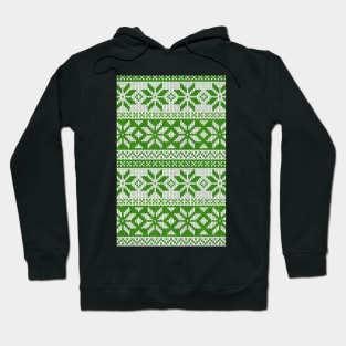 Green Crochet Pattern Hoodie